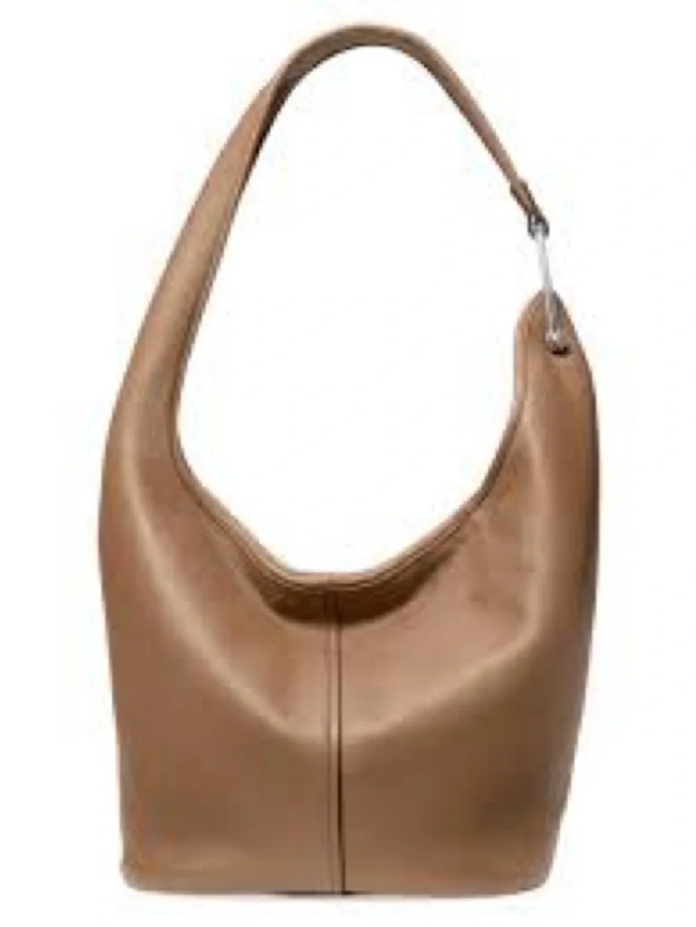 Michael Kors Sonny Hobo Camel Beige Pebble Leather Shoulder Bag Purse Tote